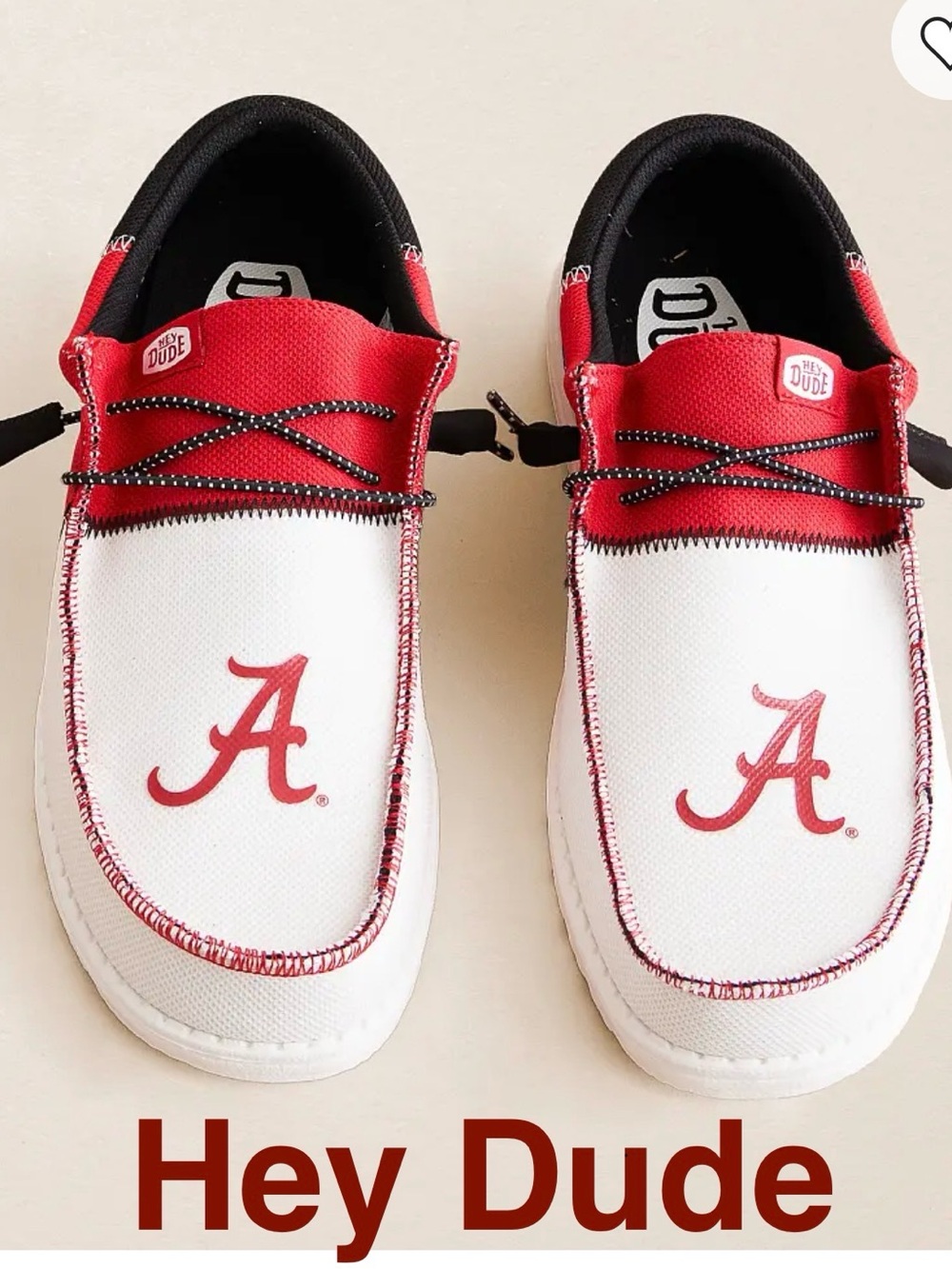 HEYDUDE | “Wally Tri NCAA Alabama Crimson Tide” Men's Loafer - Size 10